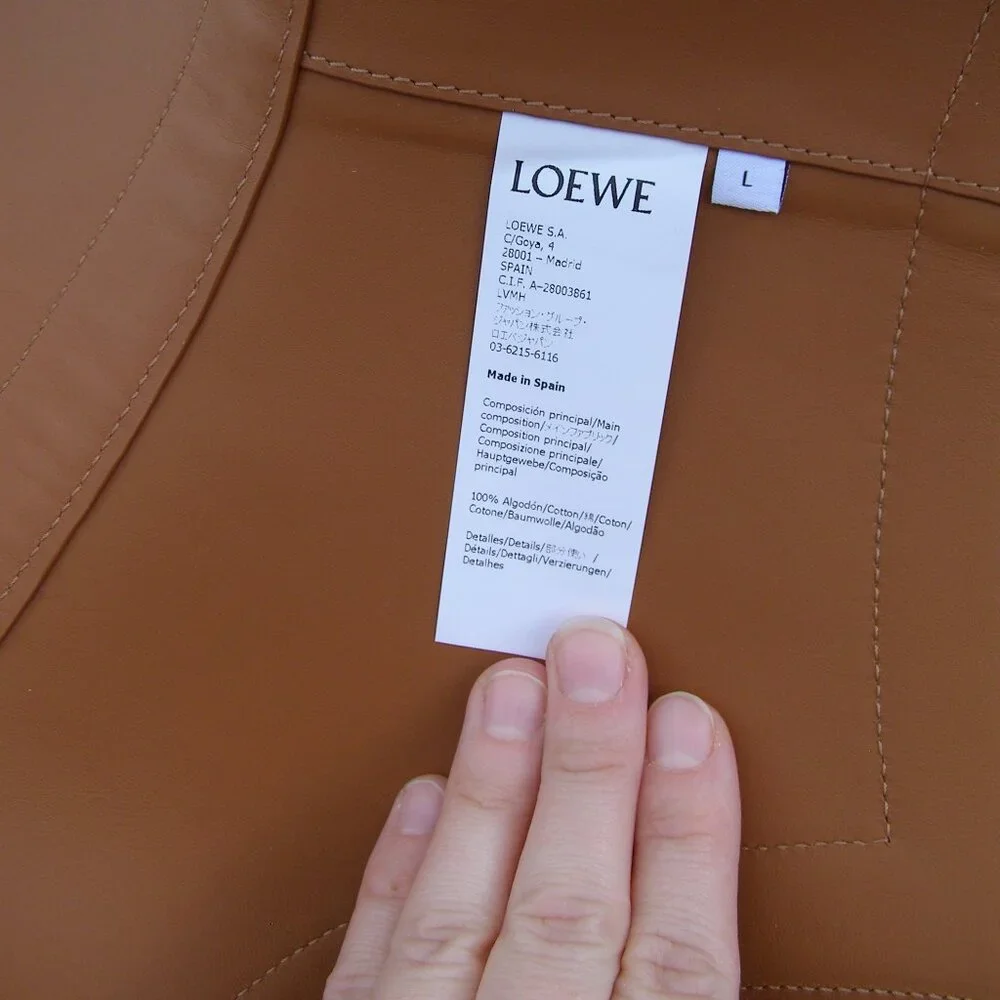 RARE NWT LOEWE Tan Canvas & Leather Obi Belt